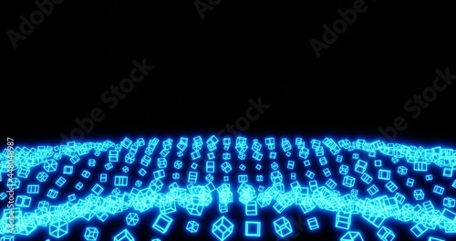 Abstract background. Wave and light effect background. 3d rendering.	