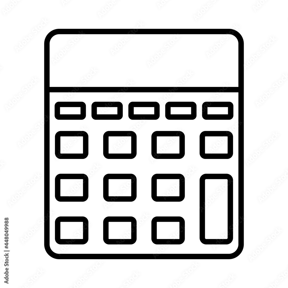 Calculator Vector Line Icon Design Calculator Vector Line Icon Design