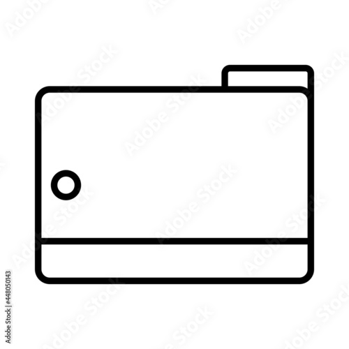 File Folder Vector Line Icon Design