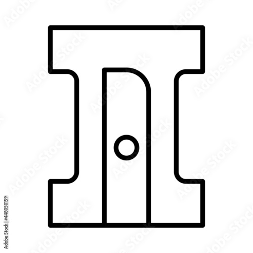 Sharpener Vector Line Icon Design