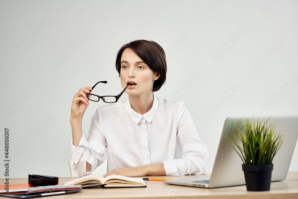 Business woman professional working laptop office