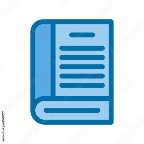  Book Filled Blue Vector Icon Design