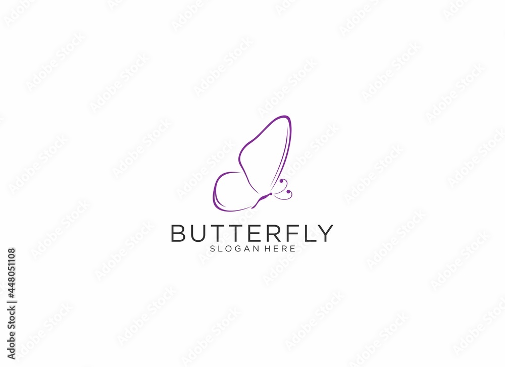 beautiful butterfly logo using white background beautiful butterfly logo using white background