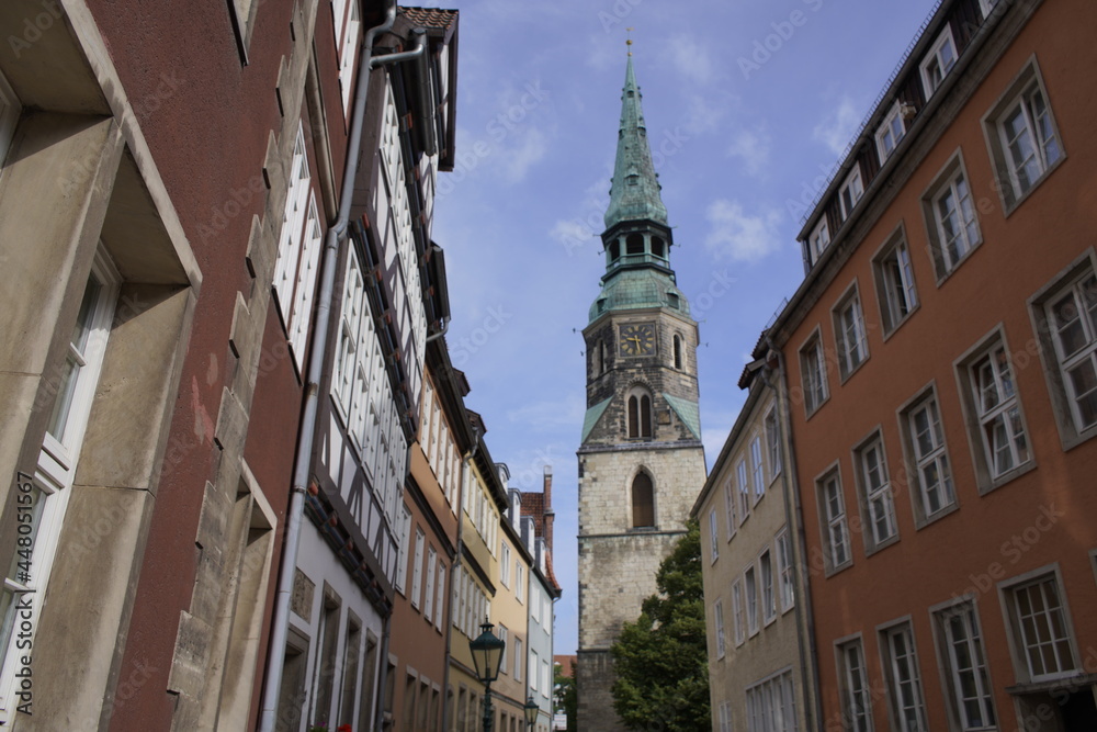 Fototapeta premium The Kreuzkirche is a Lutheran church in the centre of Hanover, the capital of Lower Saxony, Germany.