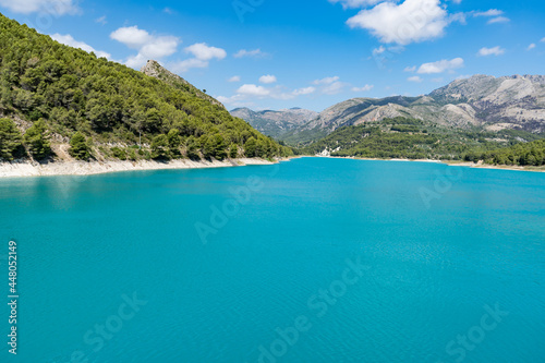 Guadalest Reservoir, in Guadalest valley, Alicante, Spain.