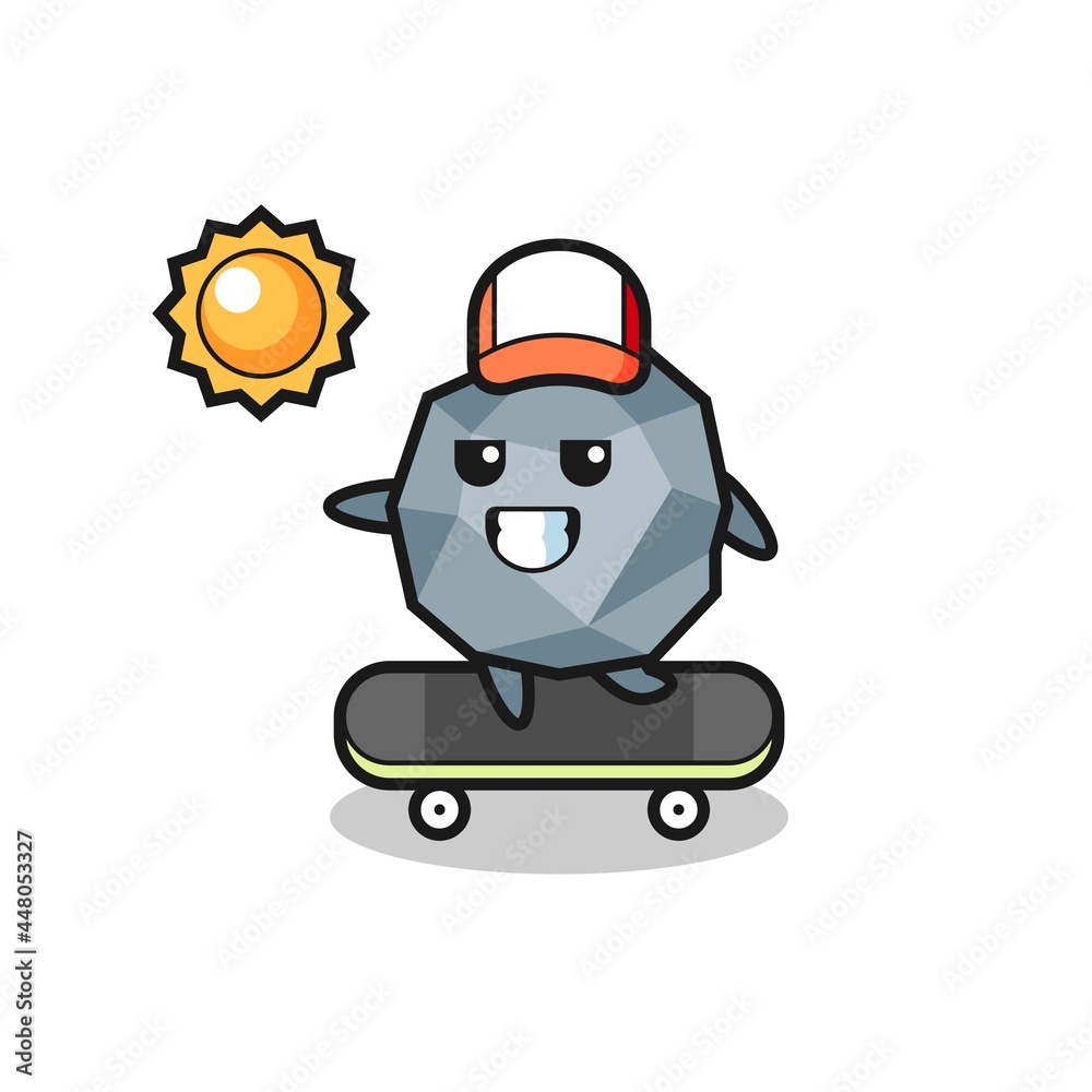 stone character illustration ride a skateboard stone character illustration ride a skateboard