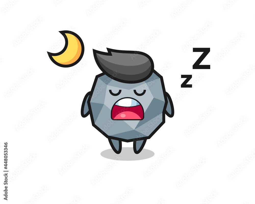 stone character illustration sleeping at night stone character illustration sleeping at night