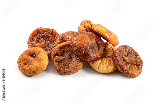 Dried figs isolated on white background. dry figs fruit cut out on white background