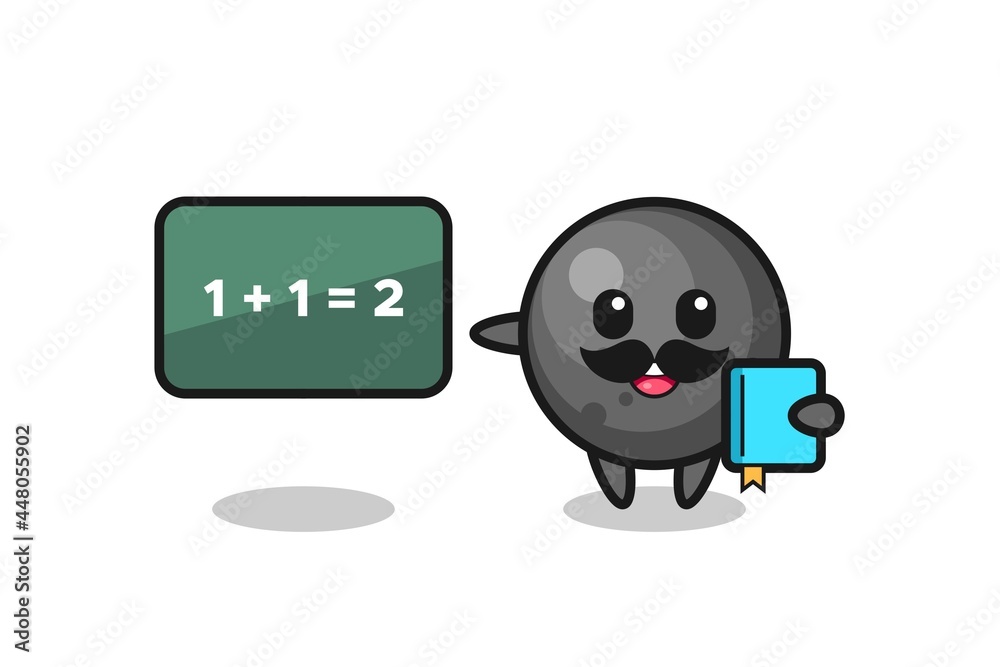 Illustration of cannon ball character as a teacher Illustration of cannon ball character as a teacher