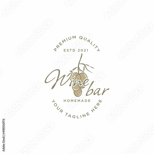 Grape fruit line art minimalist