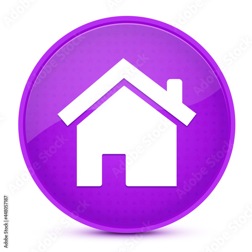 Home aesthetic glossy purple round button abstract
