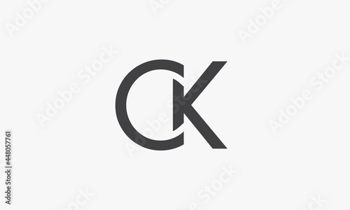 logo letter CK isolated on white background.