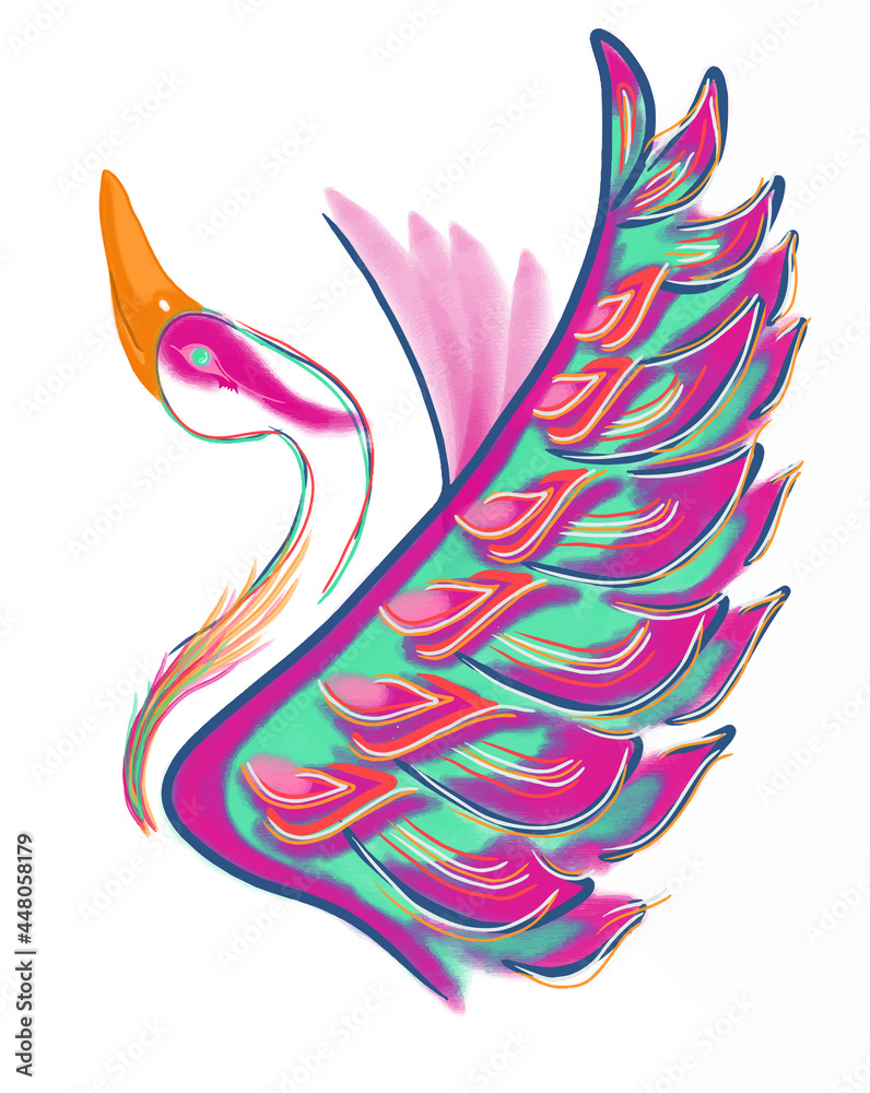 Bird illustrative Vector Art isolated on the Background Bird illustrative Vector Art isolated on the Background