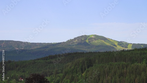 A view to the mountain Grosser Arber at Germany