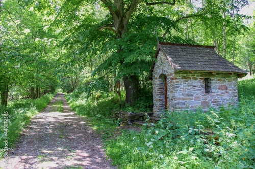 Resurrection of the history with new chapel in the place of lost village Paste at Sumava  Czech republic