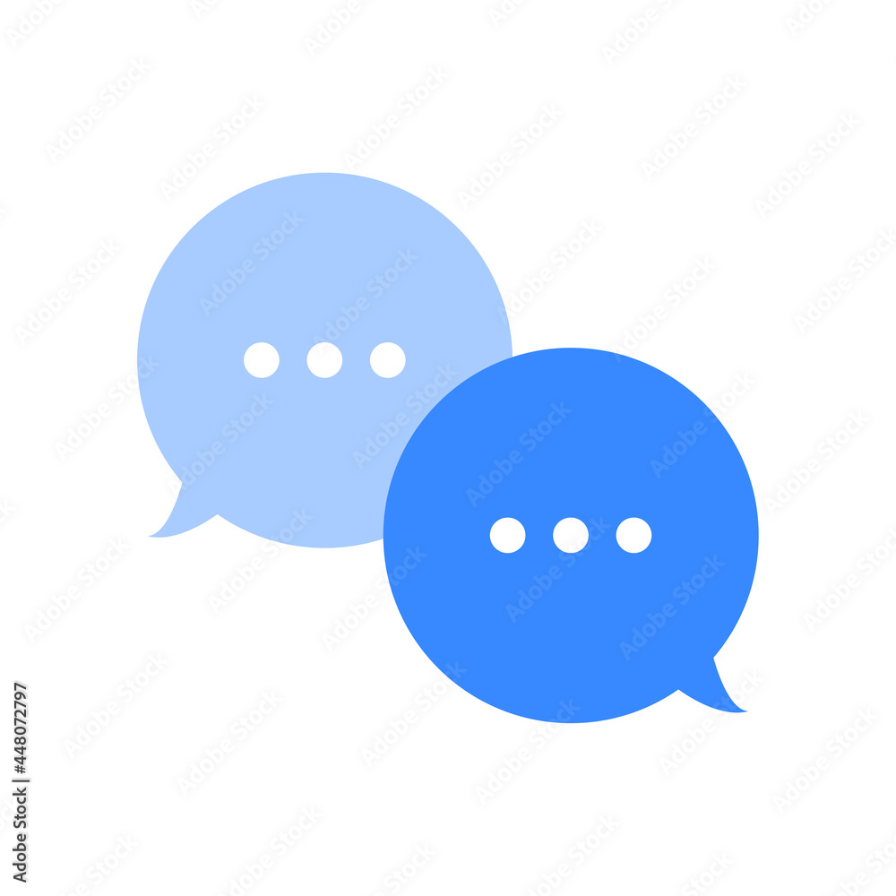 Speech bubbles. Dialog cloud with dots.Flat vector illustration. Speech bubbles. Dialog cloud with dots.Flat vector illustration.
