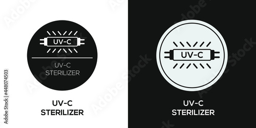 Creative (UV-C sterilizer) Icon ,Vector sign. photo