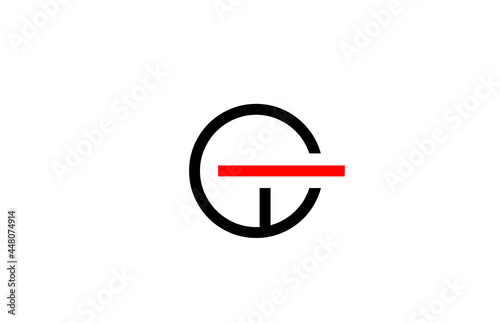Free Download black red G line alphabet letter icon logo. Creative design for company - GFXLoad
