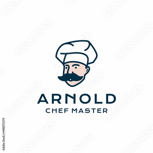 Retro Chef / Restaurant logo design inspiration vector icon illustration