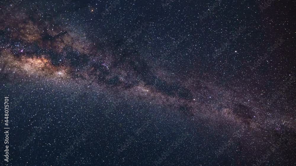 A meteor shower shooting across the milky way.