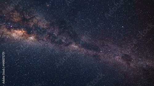 A meteor shower shooting across the milky way.