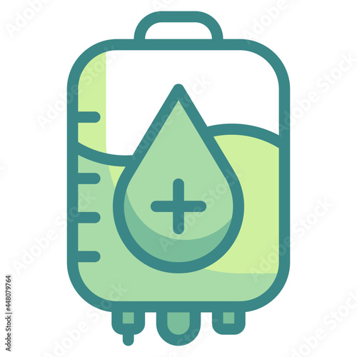 blood blue line icon