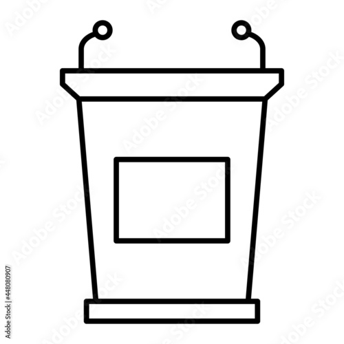 Vector Lectern Outline Icon Design