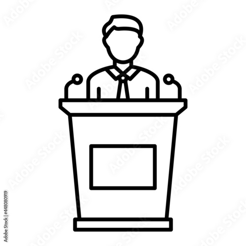 Vector Leader Outline Icon Design