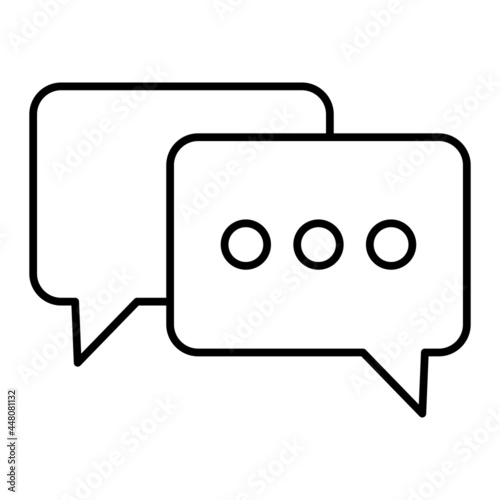 Vector Chat Outline Icon Design