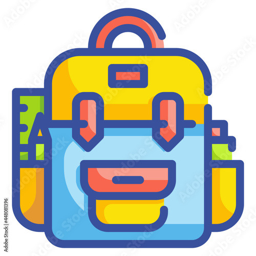 backpack line icon