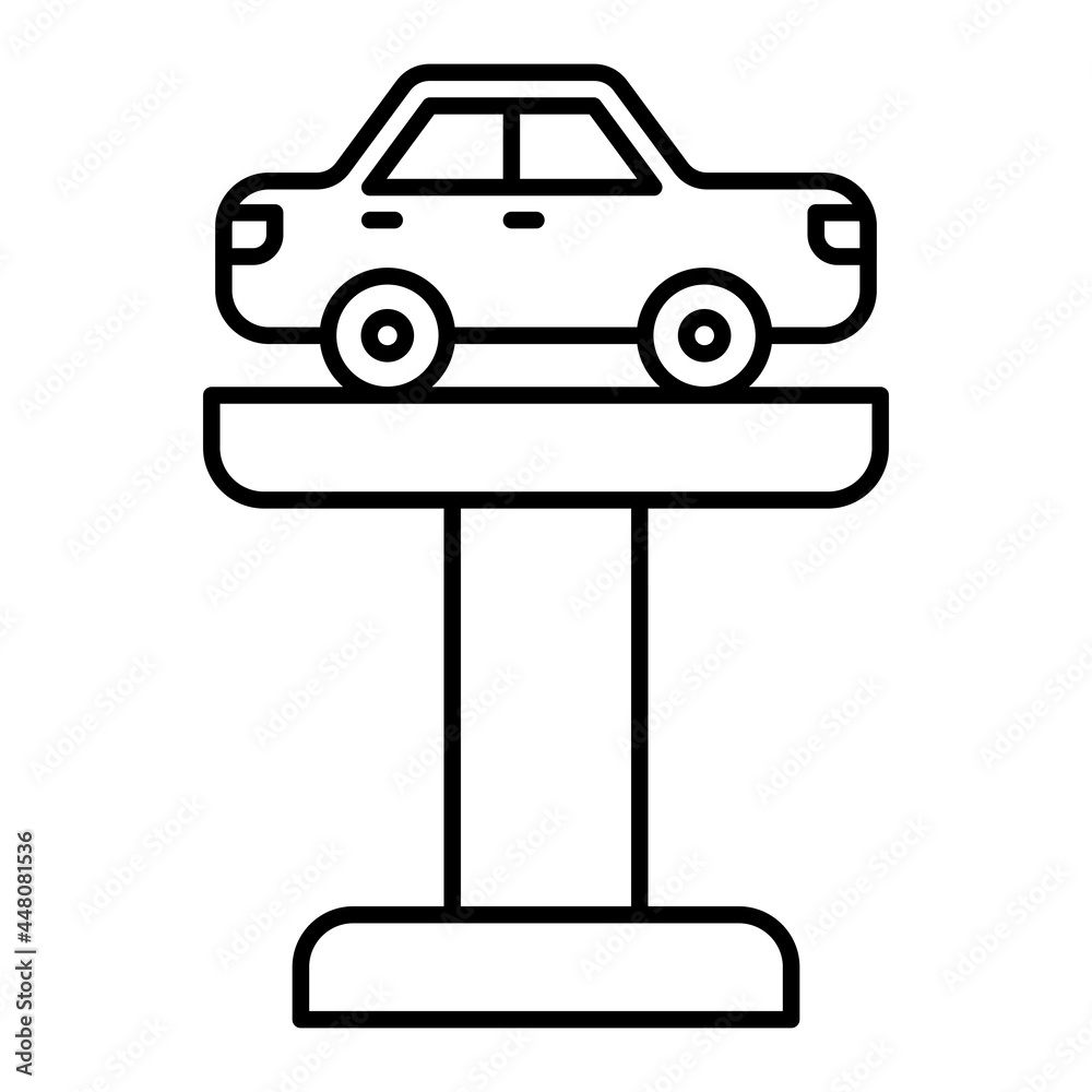 Vector Car Lift Outline Icon Design Vector Car Lift Outline Icon Design