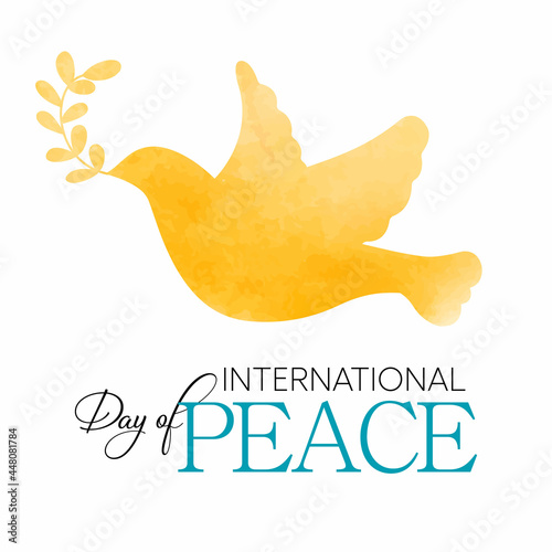 International day of Peace is observed every year on September 21, it is a concept of societal friendship and harmony in the absence of hostility and violence. Vector illustration