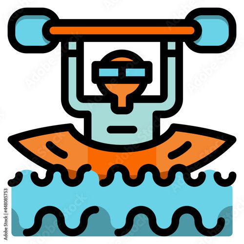 kayak line icon