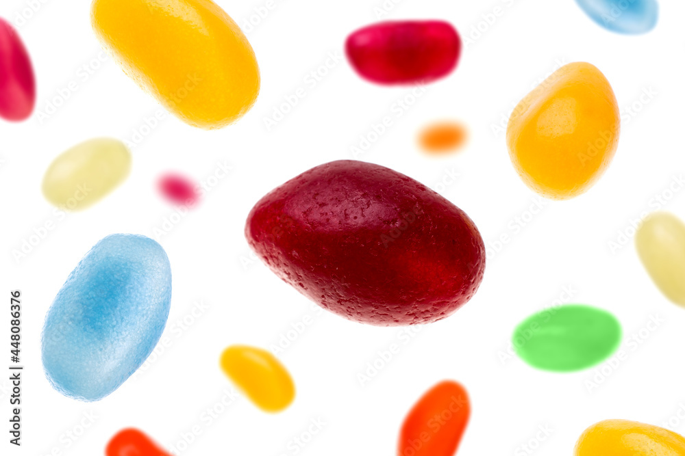 Colorful jelly beans isolated on a white background
Colorful jelly beans isolated on a white background
