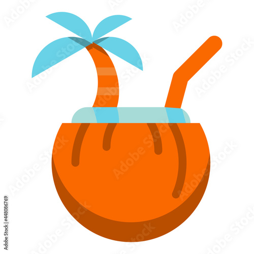 coconut flat icon