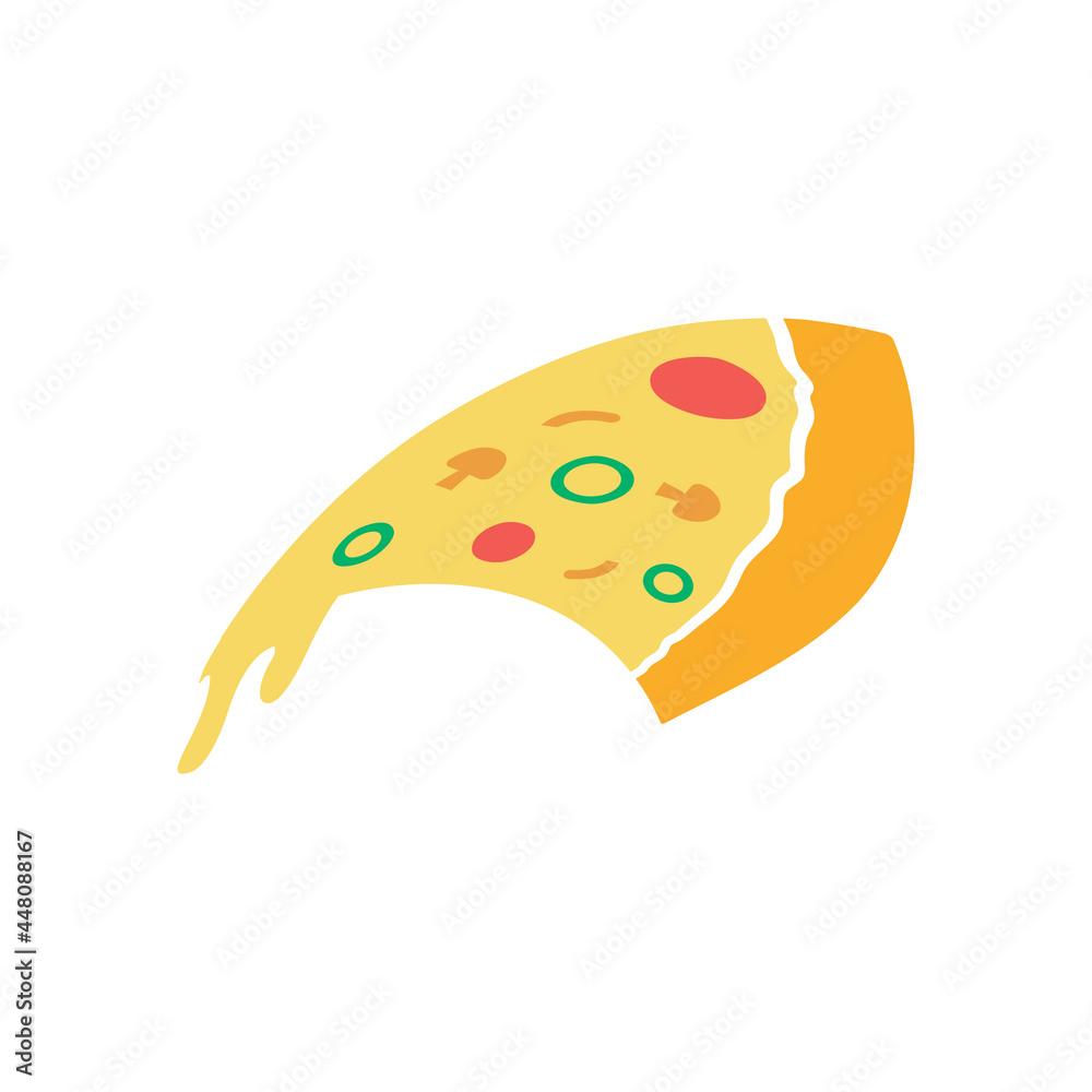 Pizza slice icon design illustration Pizza slice icon design illustration