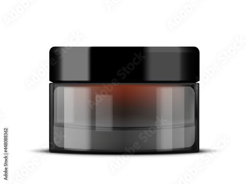 Brown Glass Cosmetic Cream Jar For Your Product