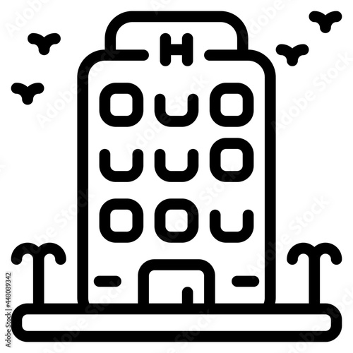 hotel outline icon