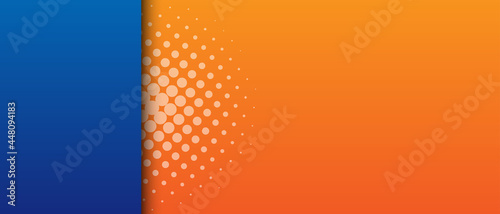 abstract blue and orange background with halftone
