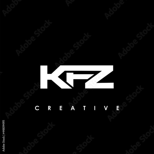 KFZ Letter Initial Logo Design Template Vector Illustration