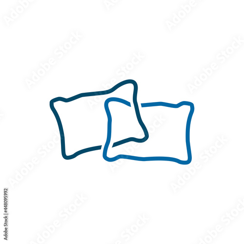 Pillow icon logo design template