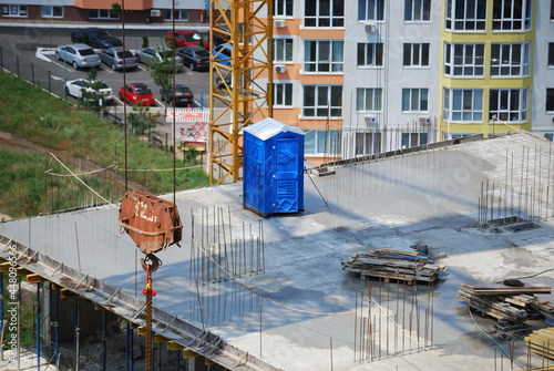 Bio toilet on the construction site