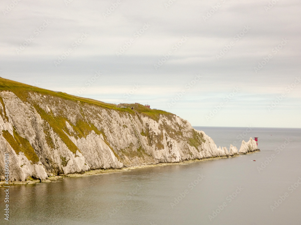 The needles, cliffs, Isle of Wight, England.
