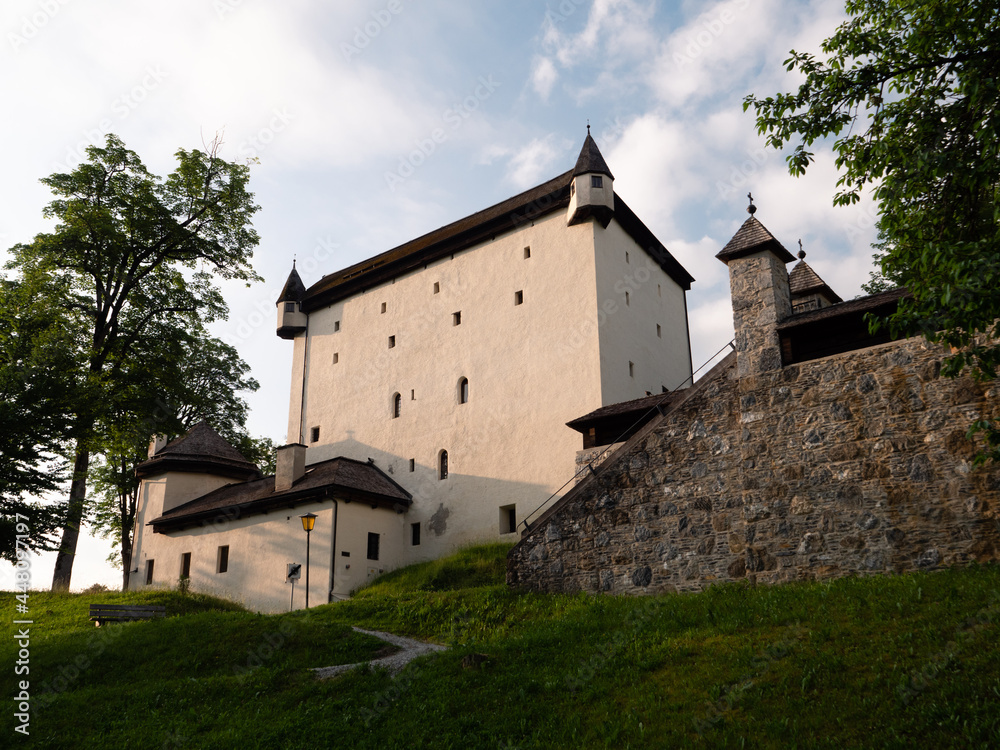 Schloss Goldegg Castle in the Pongau Region of Salzburg, Austria on a Summer Morning