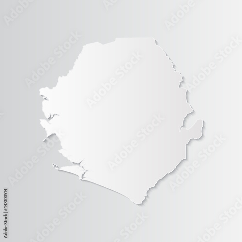 Sierra Leone map paper on a gray background. Vector illustration eps10