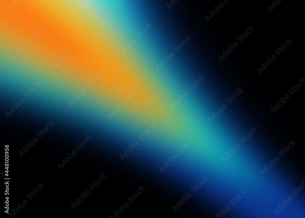 colorful rainbow gradient light on black. blurry gradient in abstract for background, wallpaper, poster, slide presentation, etc.