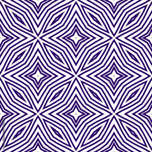 Textured stripes pattern. Purple symmetrical kaleidoscope background. Textile ready fabulous print, swimwear fabric, wallpaper, wrapping. Trendy textured stripes design.