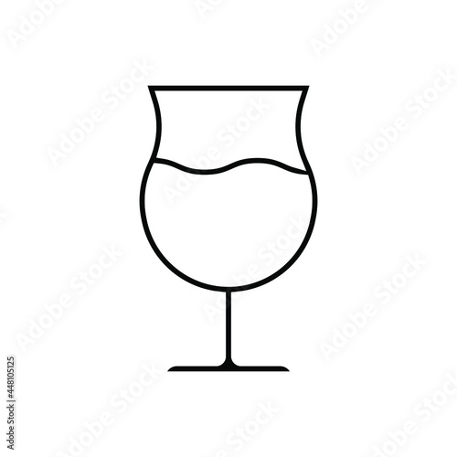 Wineglass icon vector set. alcoholic drink illustration sign collection. goblet symbol. Bar logo.