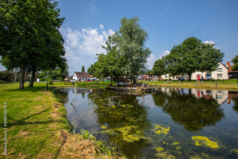 Village Pond at Battlesbridge in Essex, UK