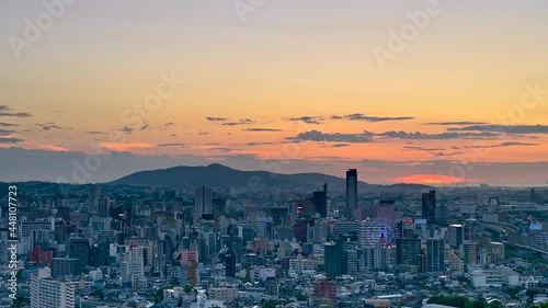 地方都市北九州の夕焼けタイムラプス